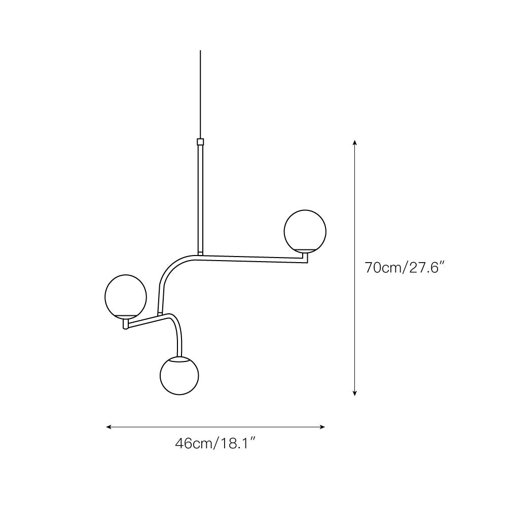 Zelireth Modern Minimalist Brass Glass Chandelier - Letslighting