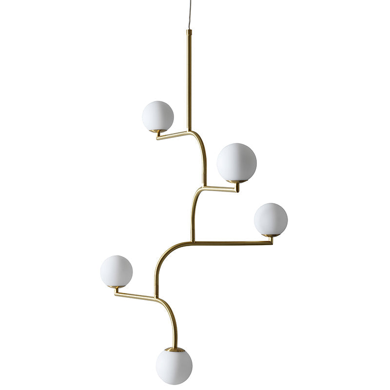Zelireth Modern Minimalist Brass Glass Chandelier - Letslighting