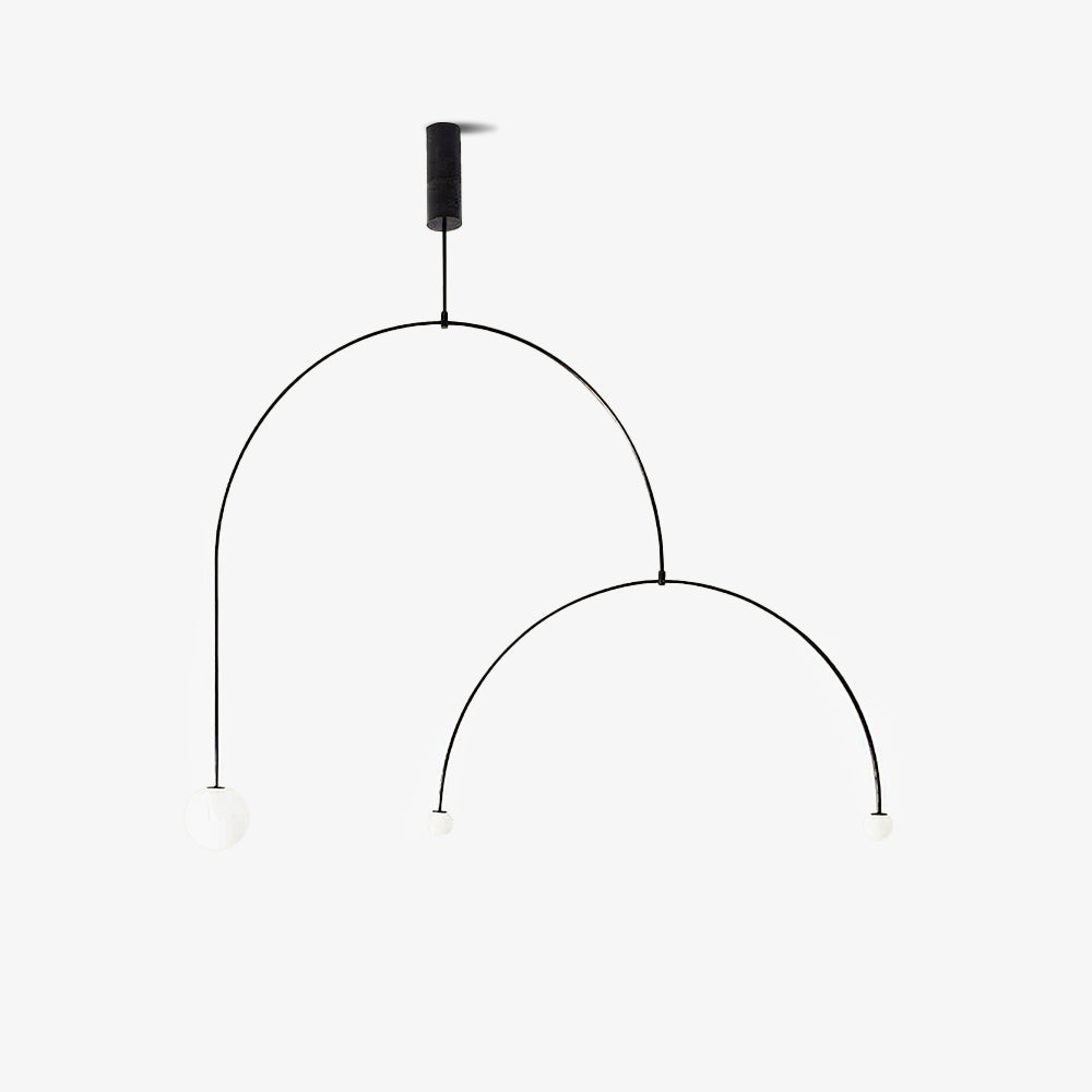 Lustra Chandelier Mobile Black Minimalist - Letslighting