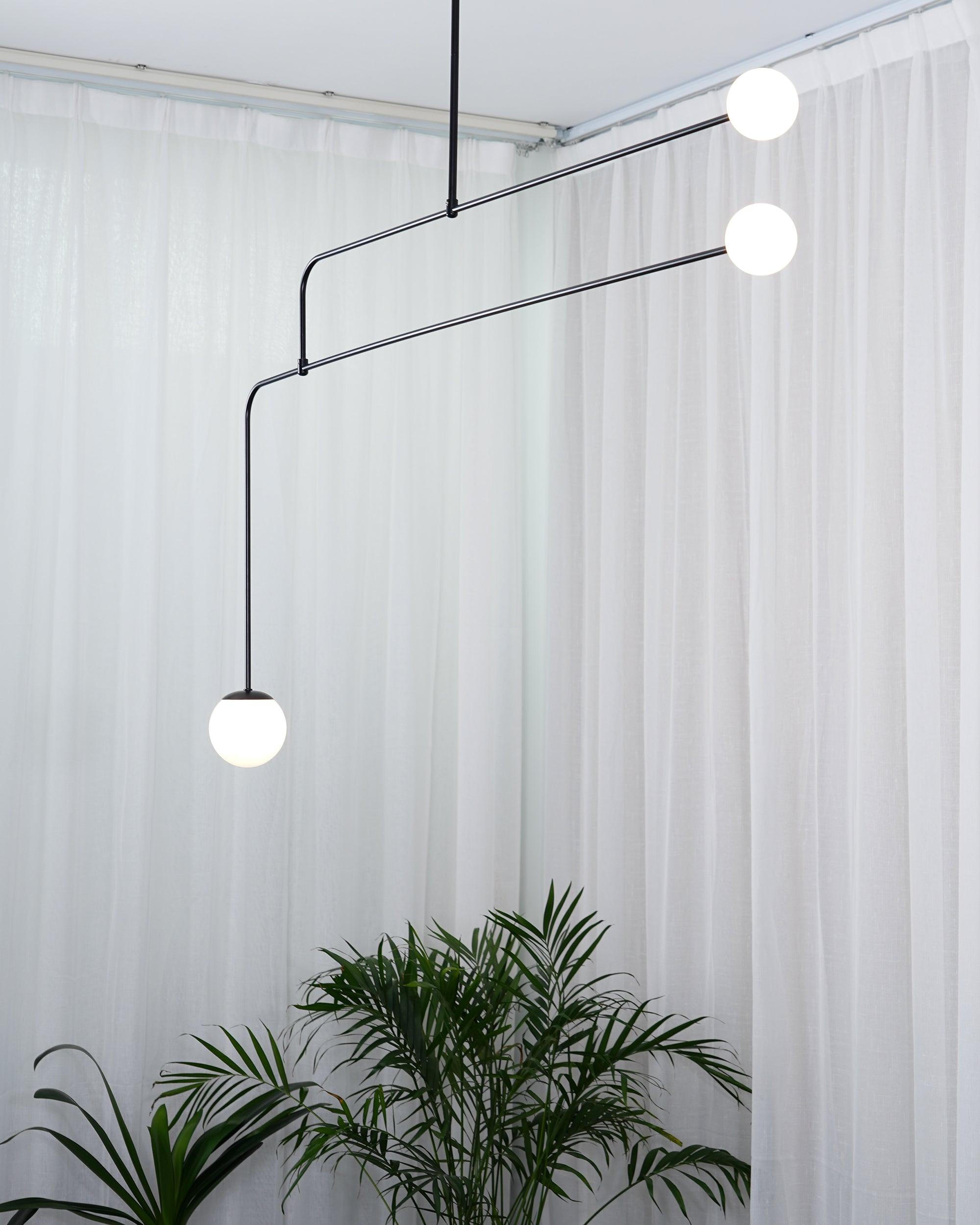 Lustra Chandelier Mobile Black Minimalist - Letslighting