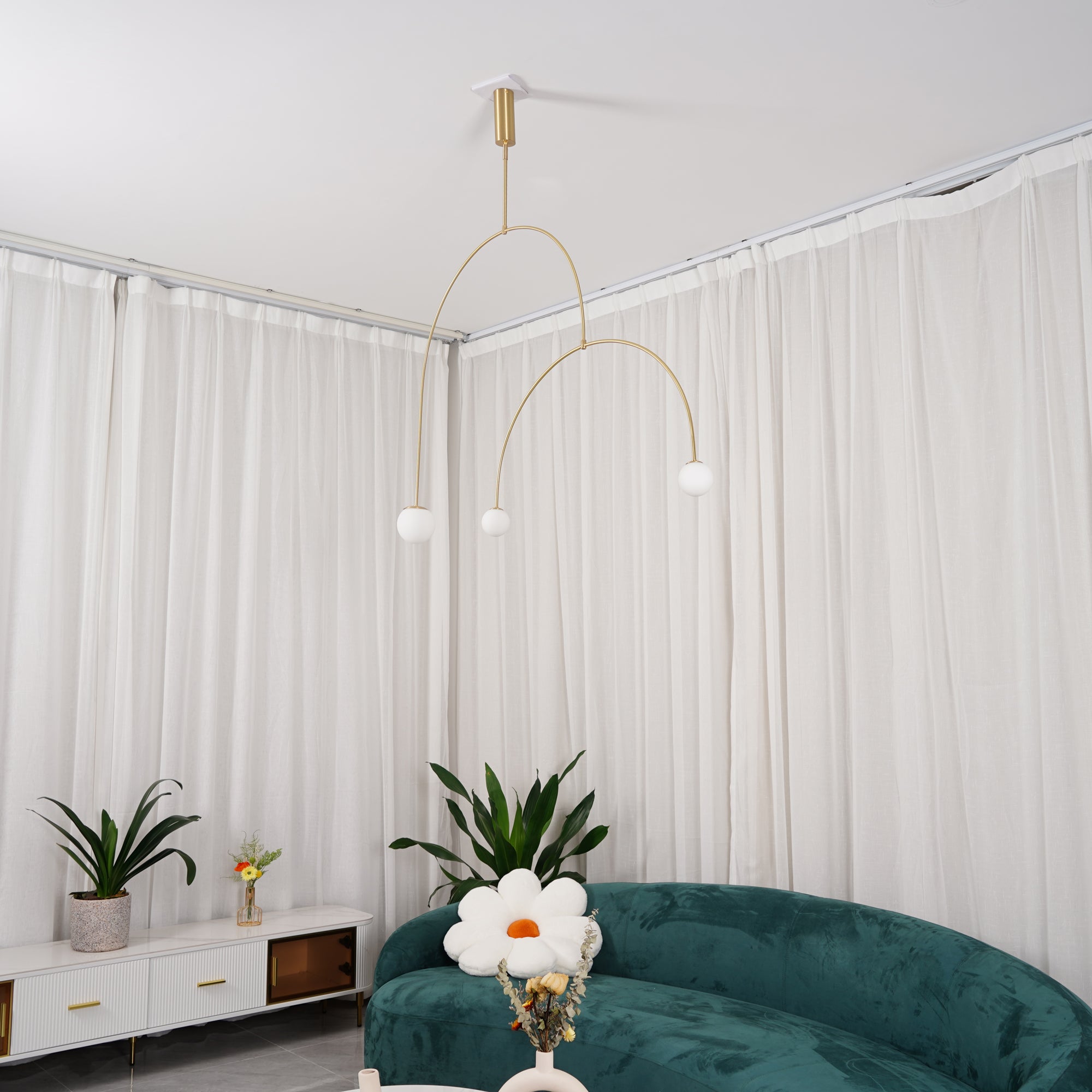 Lustra Chandelier Mobile Black Minimalist - Letslighting