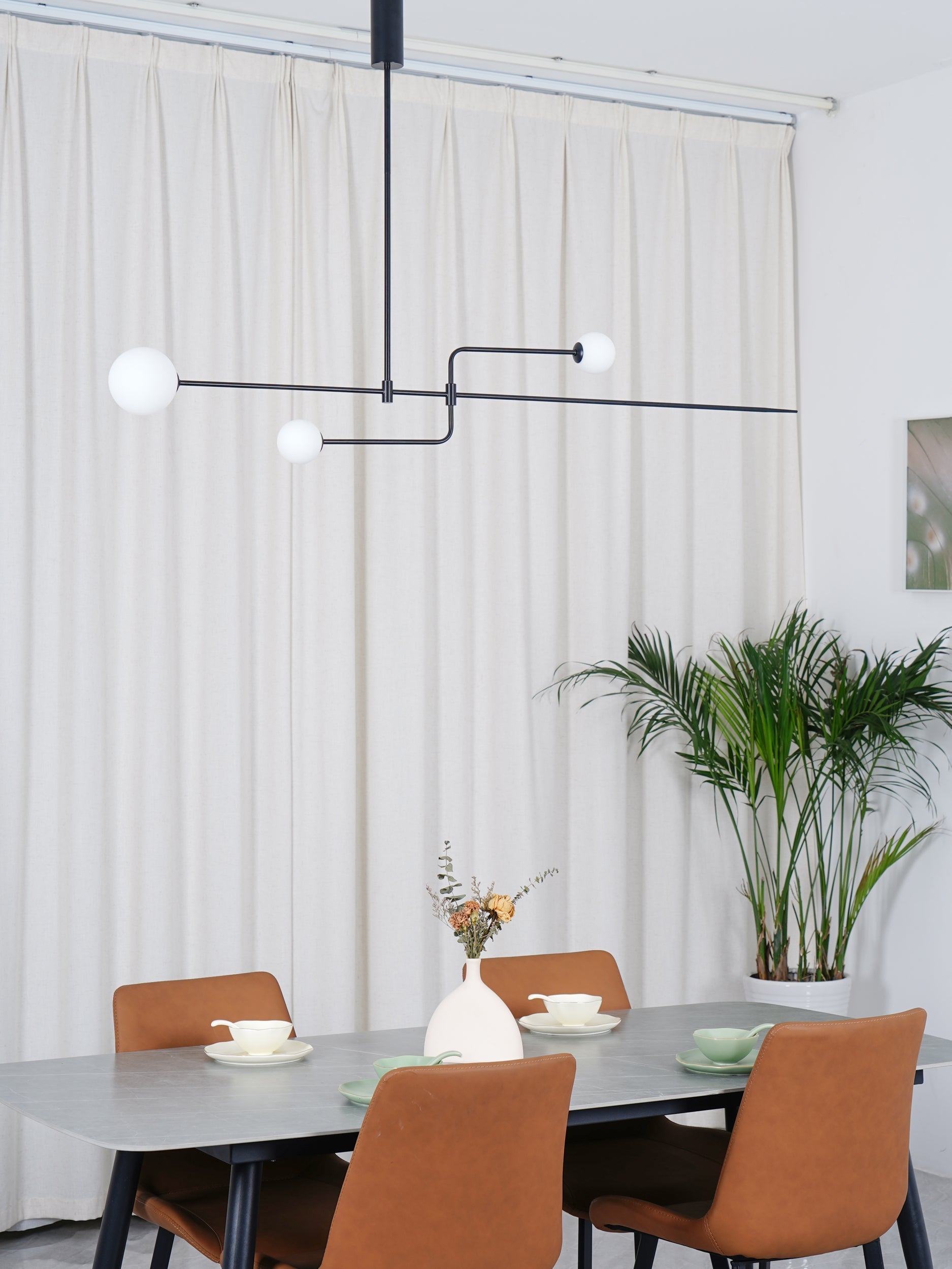 Lustra Chandelier Mobile Black Minimalist - Letslighting