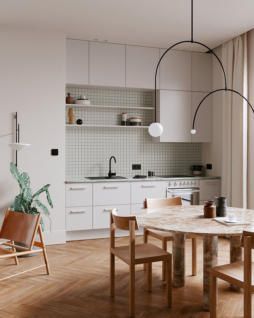 Lustra Chandelier Mobile Black Minimalist - Letslighting