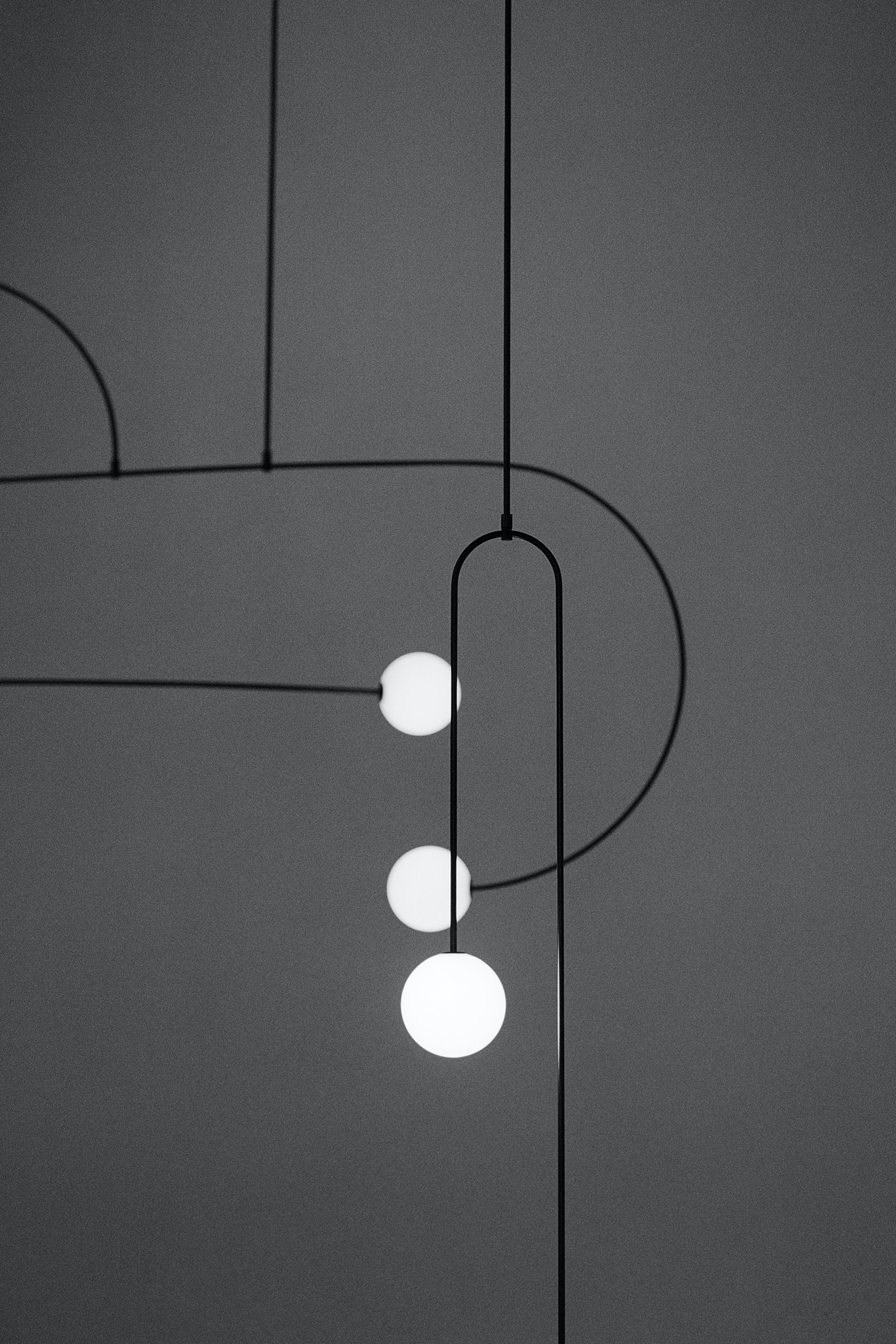 Lustra Chandelier Mobile Black Minimalist - Letslighting