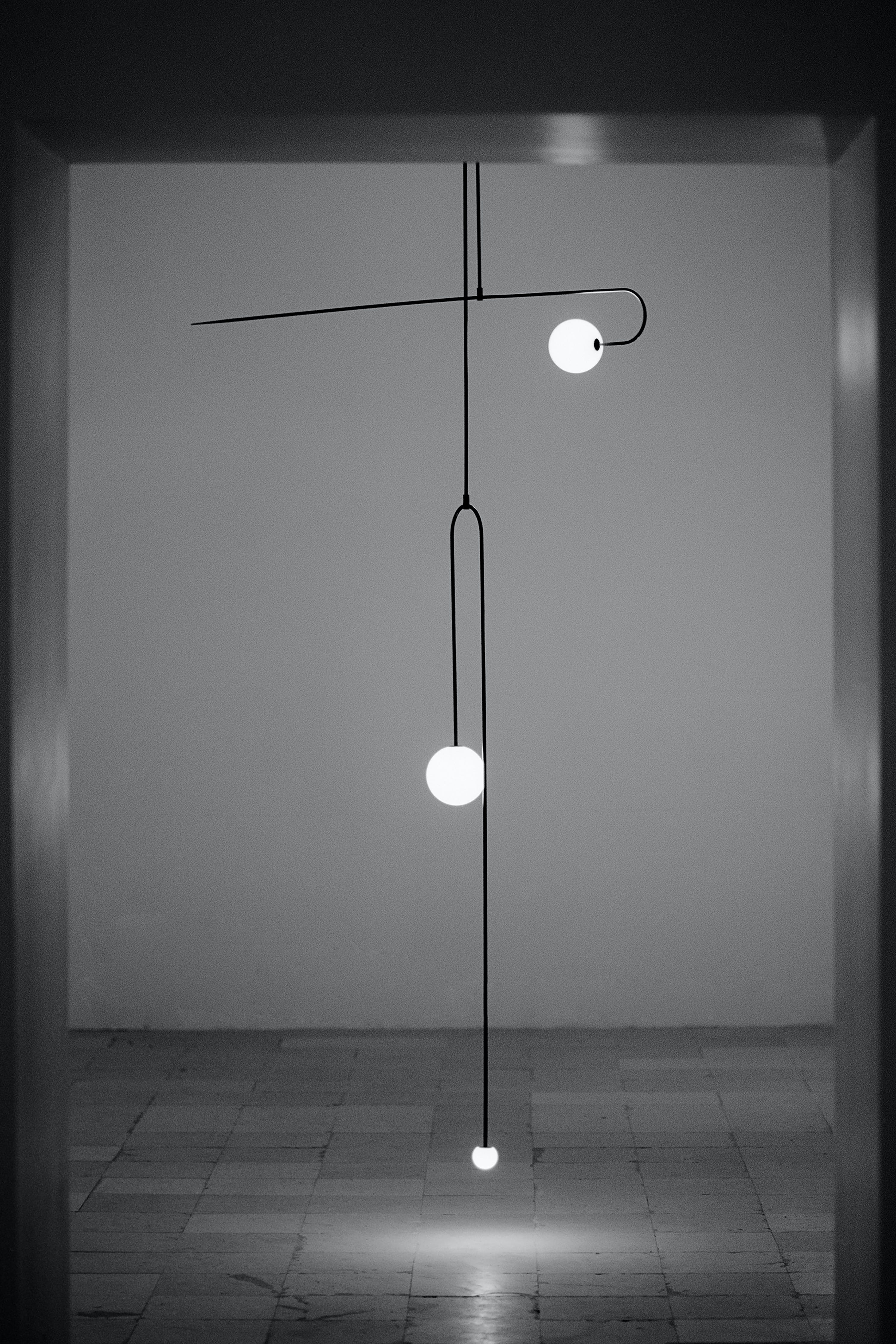 Lustra Chandelier Mobile Black Minimalist - Letslighting