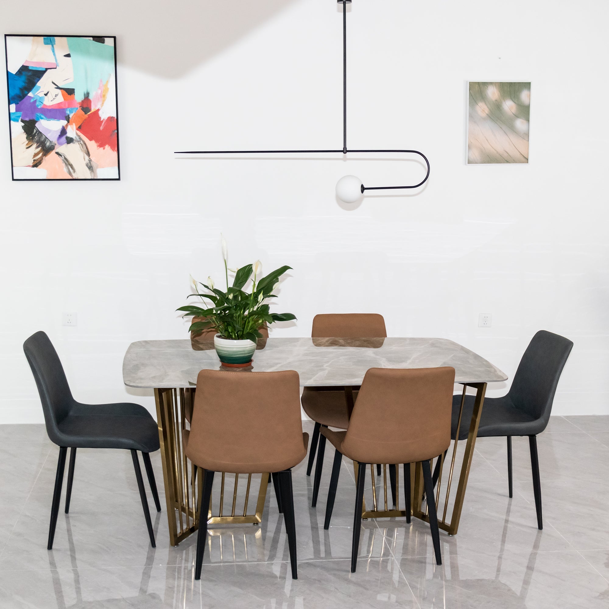 Lustra Chandelier Mobile Black Minimalist - Letslighting