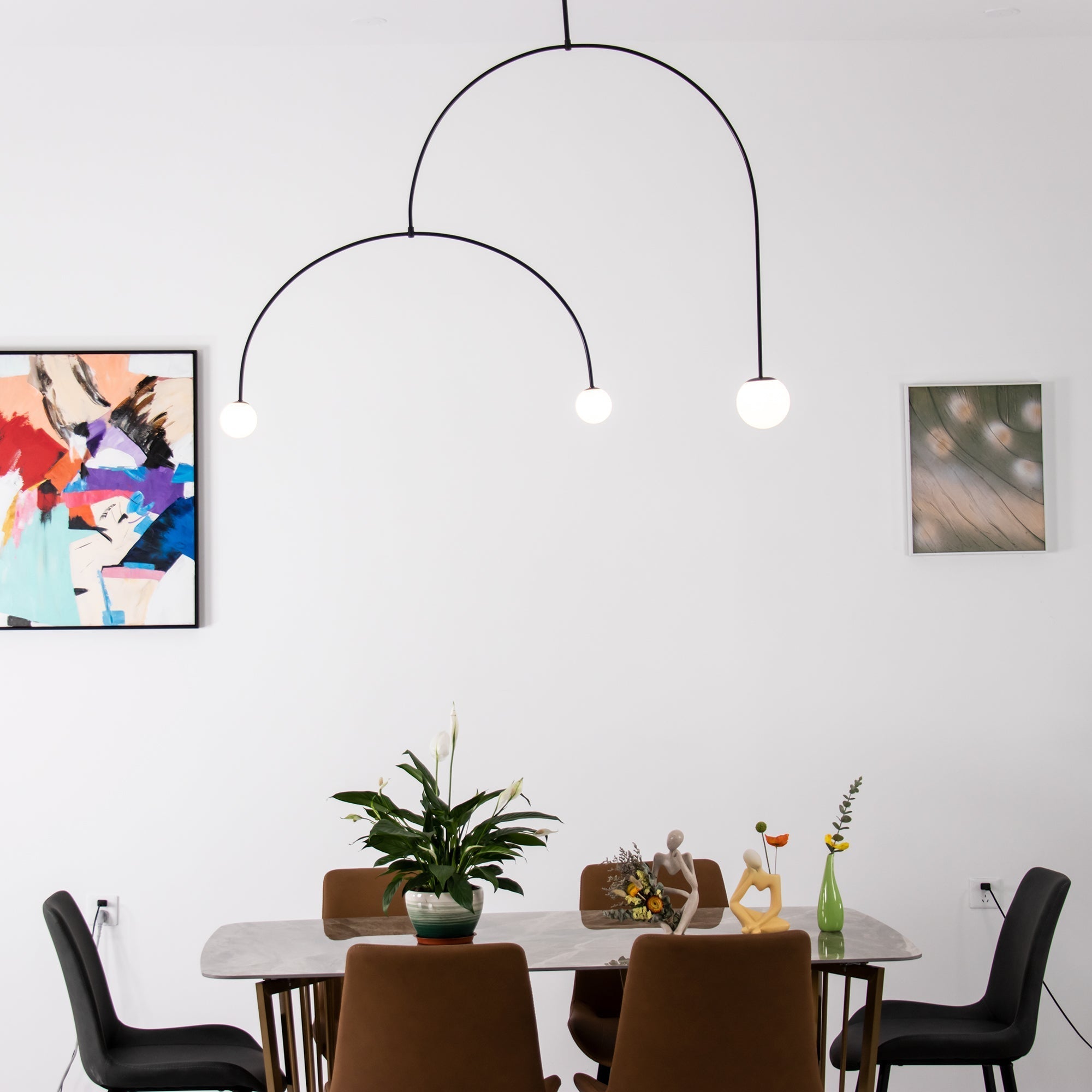 Lustra Chandelier Mobile Black Minimalist - Letslighting