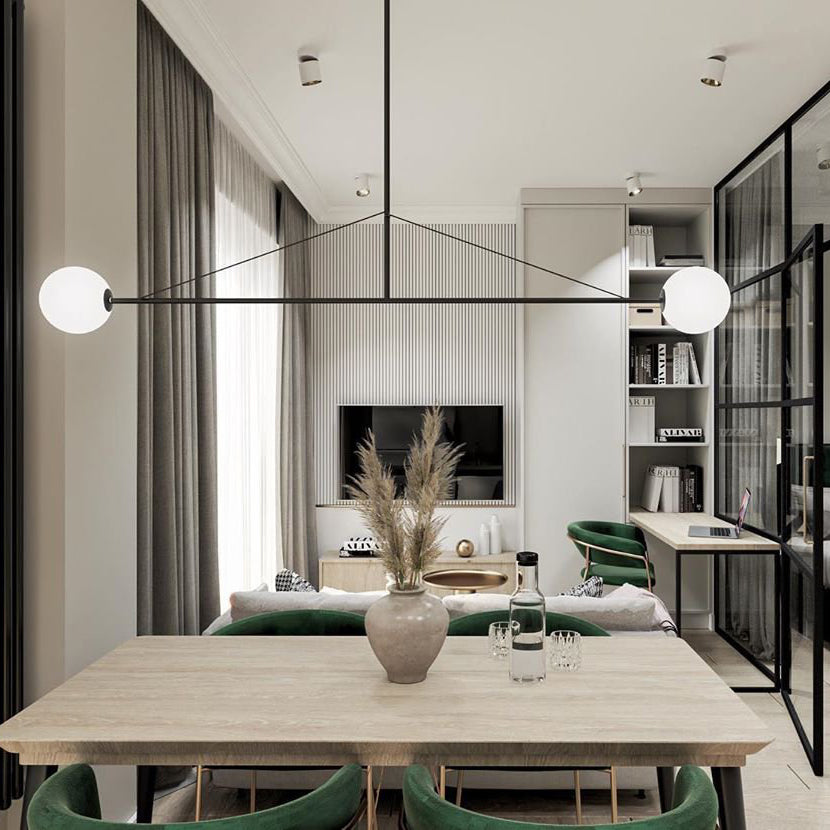 Lustra Chandelier Mobile Black Minimalist - Letslighting