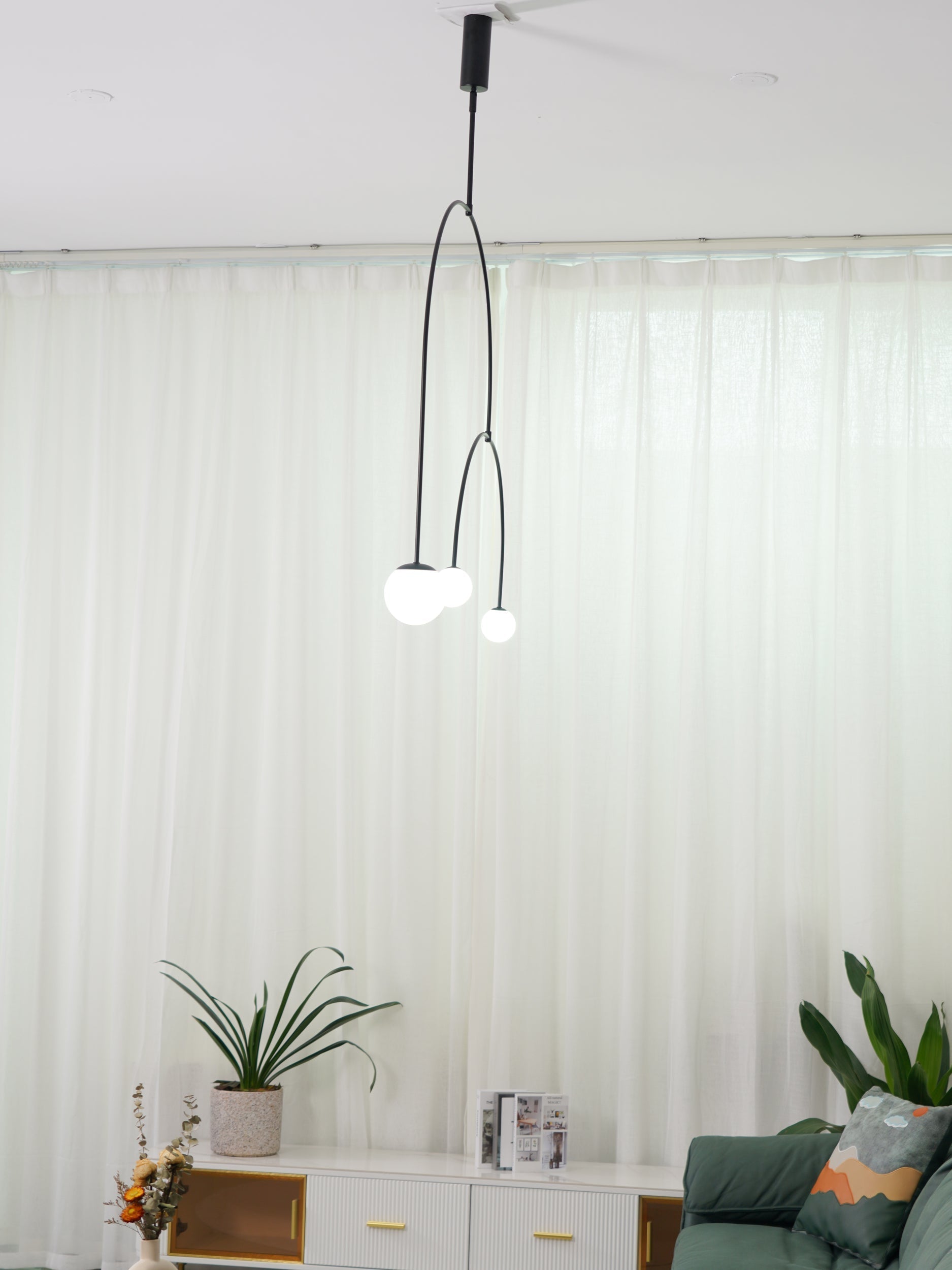 Lustra Chandelier Mobile Black Minimalist - Letslighting