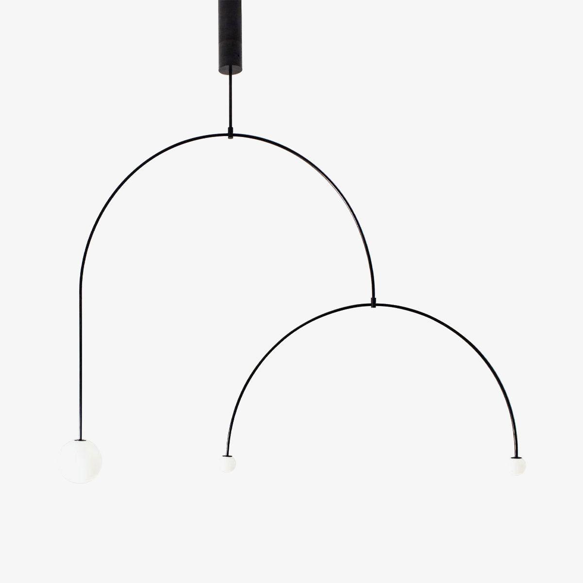 Lustra Chandelier Mobile Black Minimalist - Letslighting