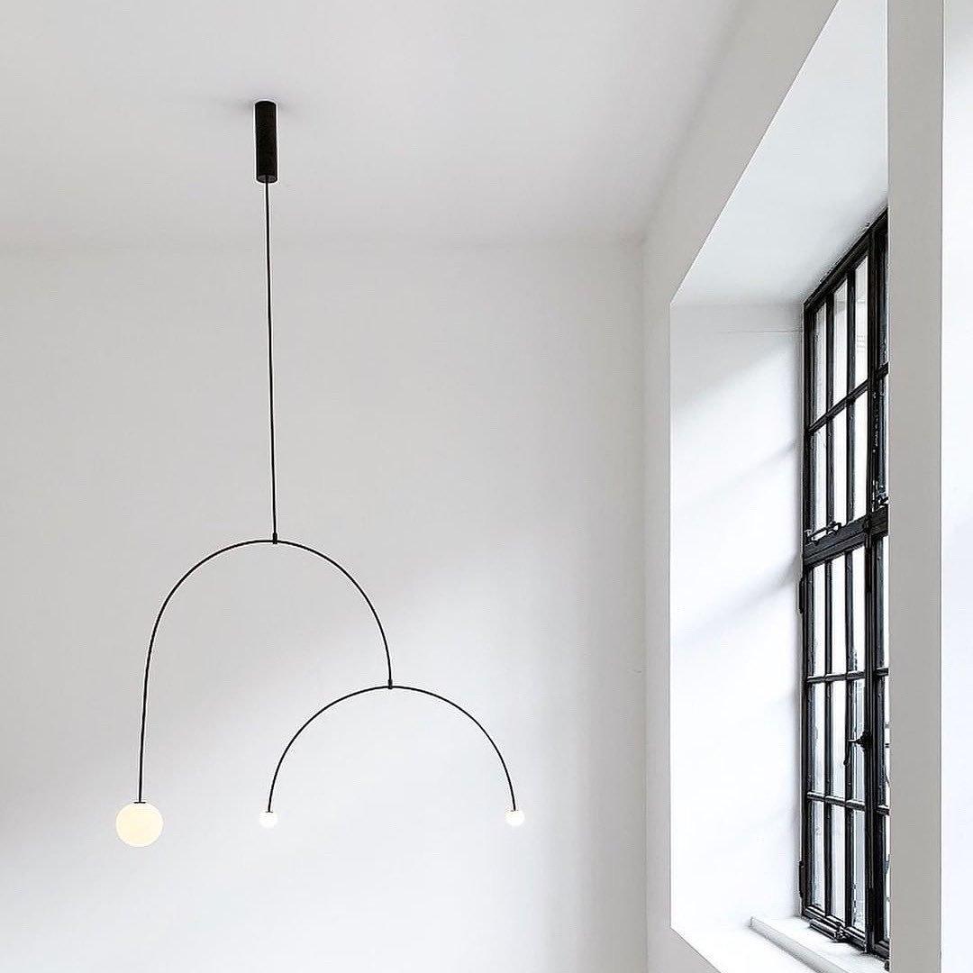 Lustra Chandelier Mobile Black Minimalist - Letslighting