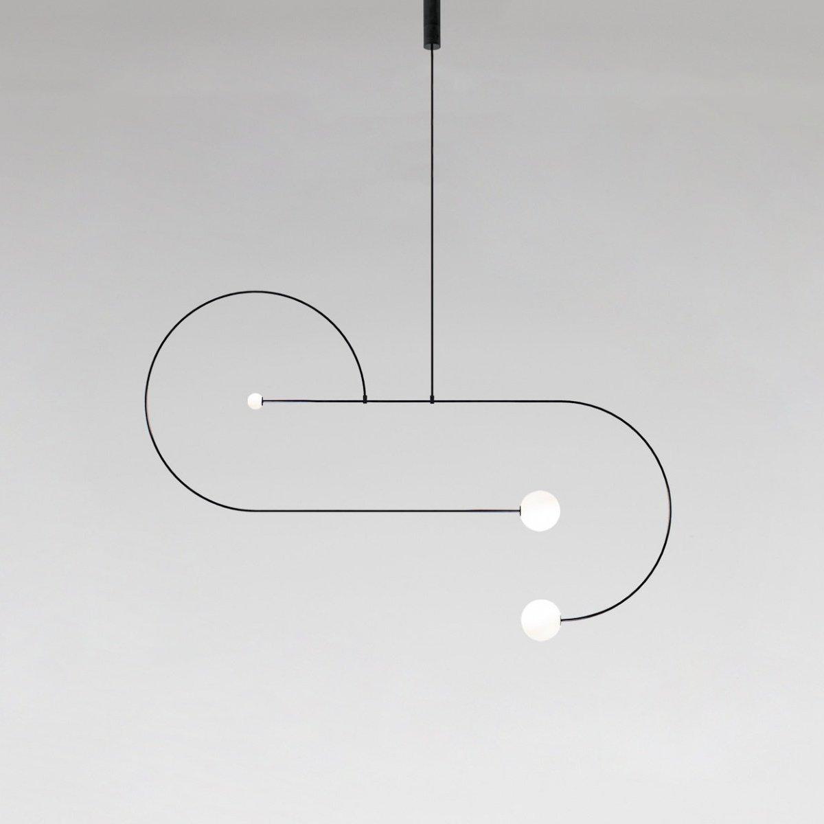 Lustra Chandelier Mobile Black Minimalist - Letslighting