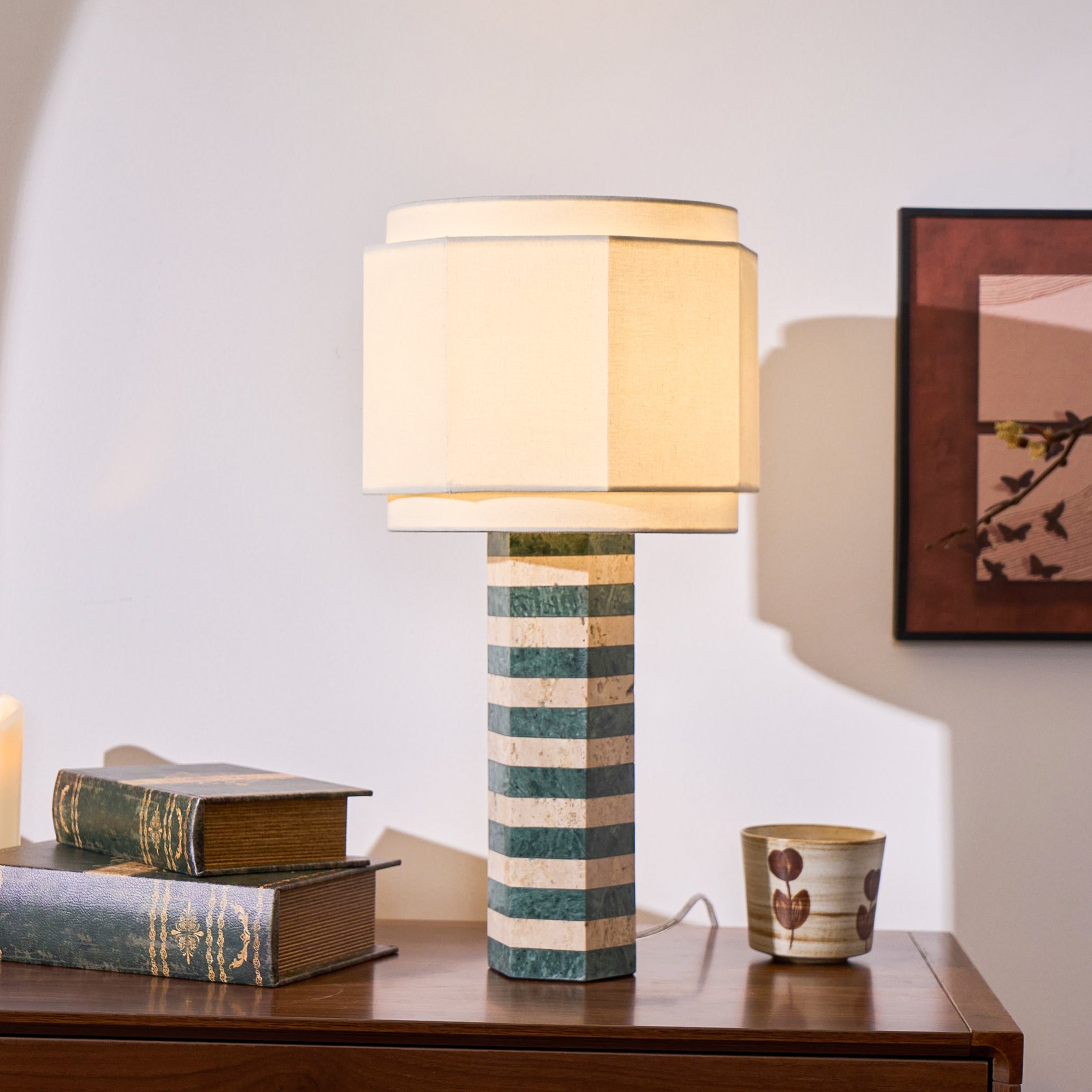 Stripes Fabric Table Lamp - Letslighting