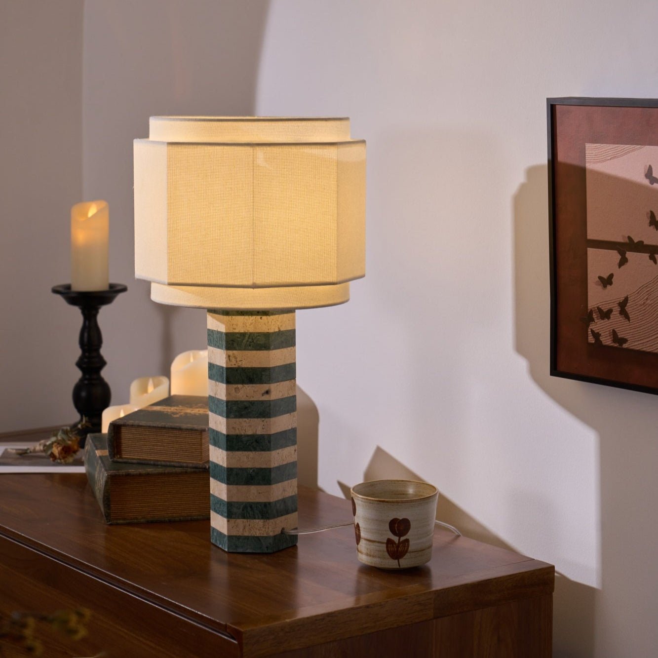 Stripes Fabric Table Lamp - Letslighting