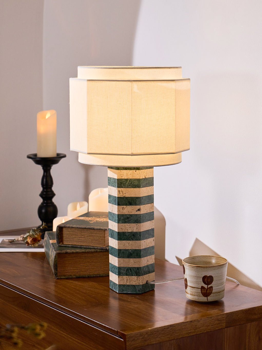 Stripes Fabric Table Lamp - Letslighting