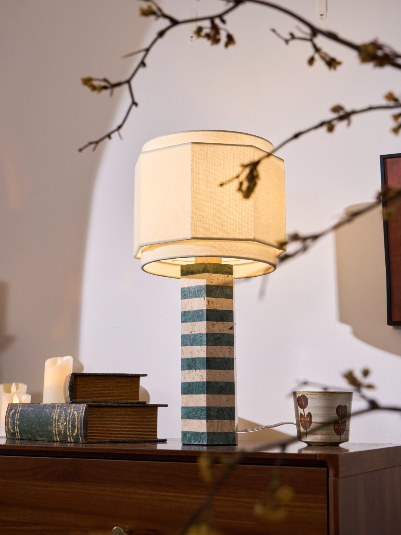 Stripes Fabric Table Lamp - Letslighting