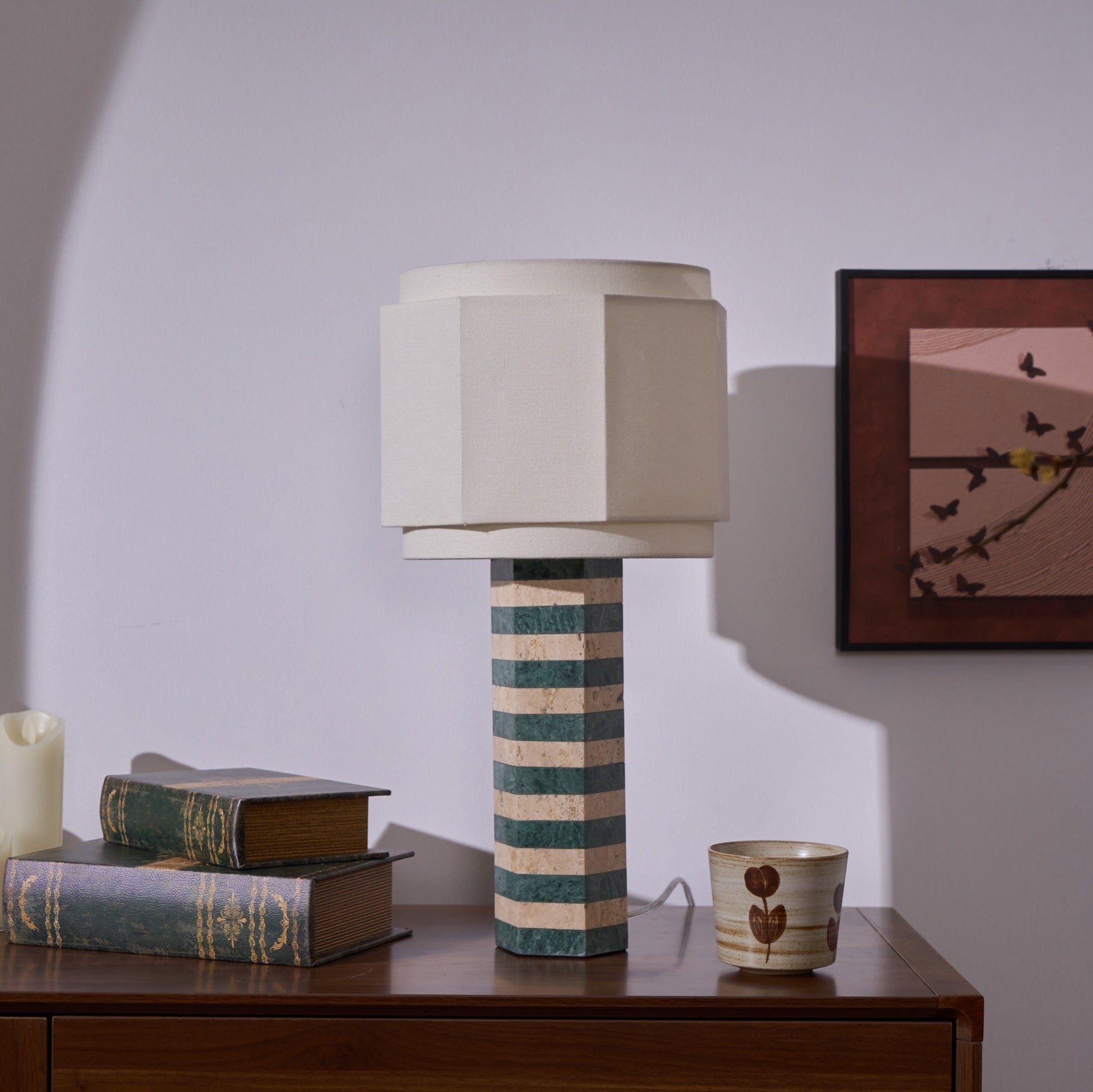 Stripes Fabric Table Lamp - Letslighting