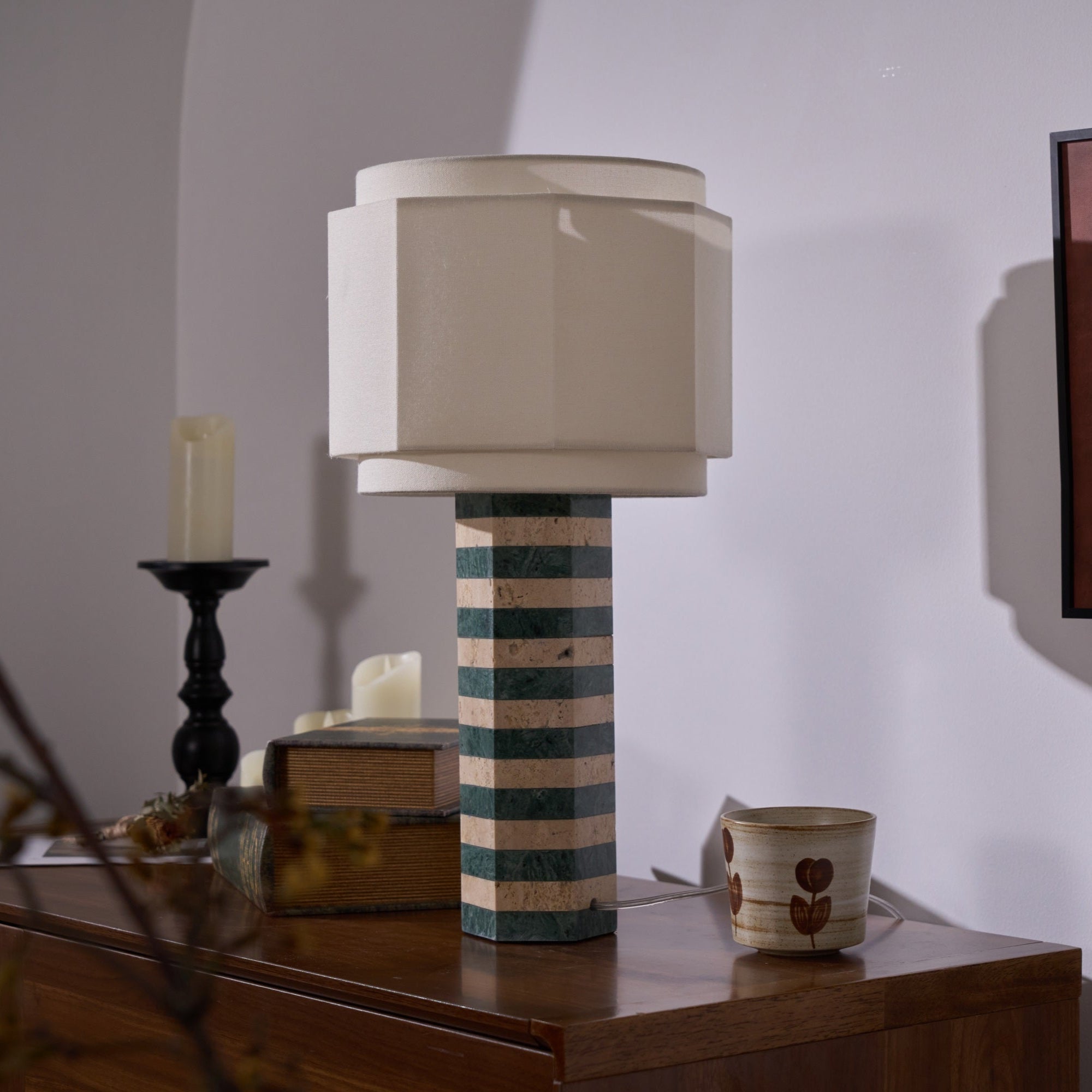 Stripes Fabric Table Lamp - Letslighting
