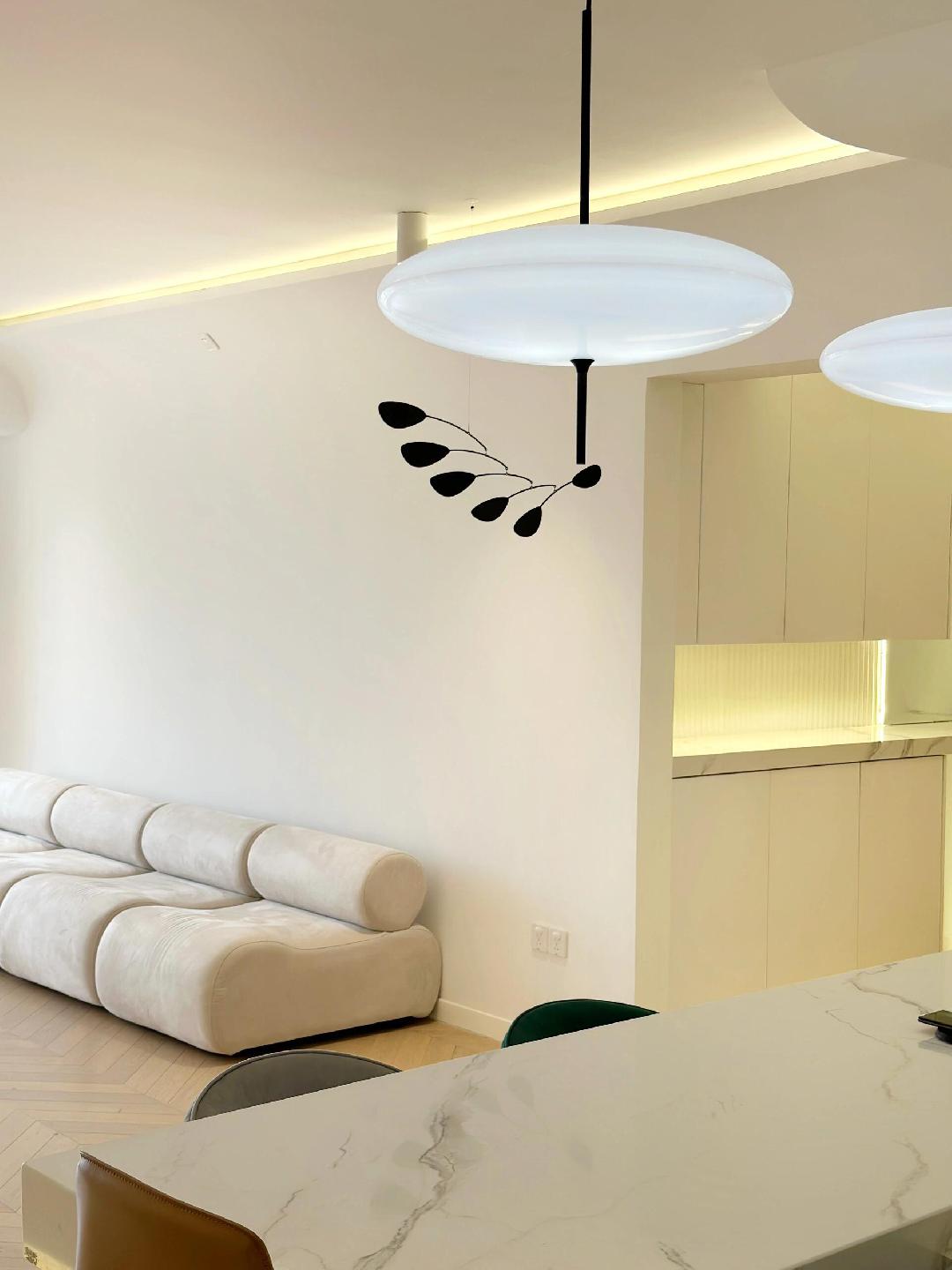 Lustra Pendant Lamp Joined Black-Painted for Living Room - Letslighting