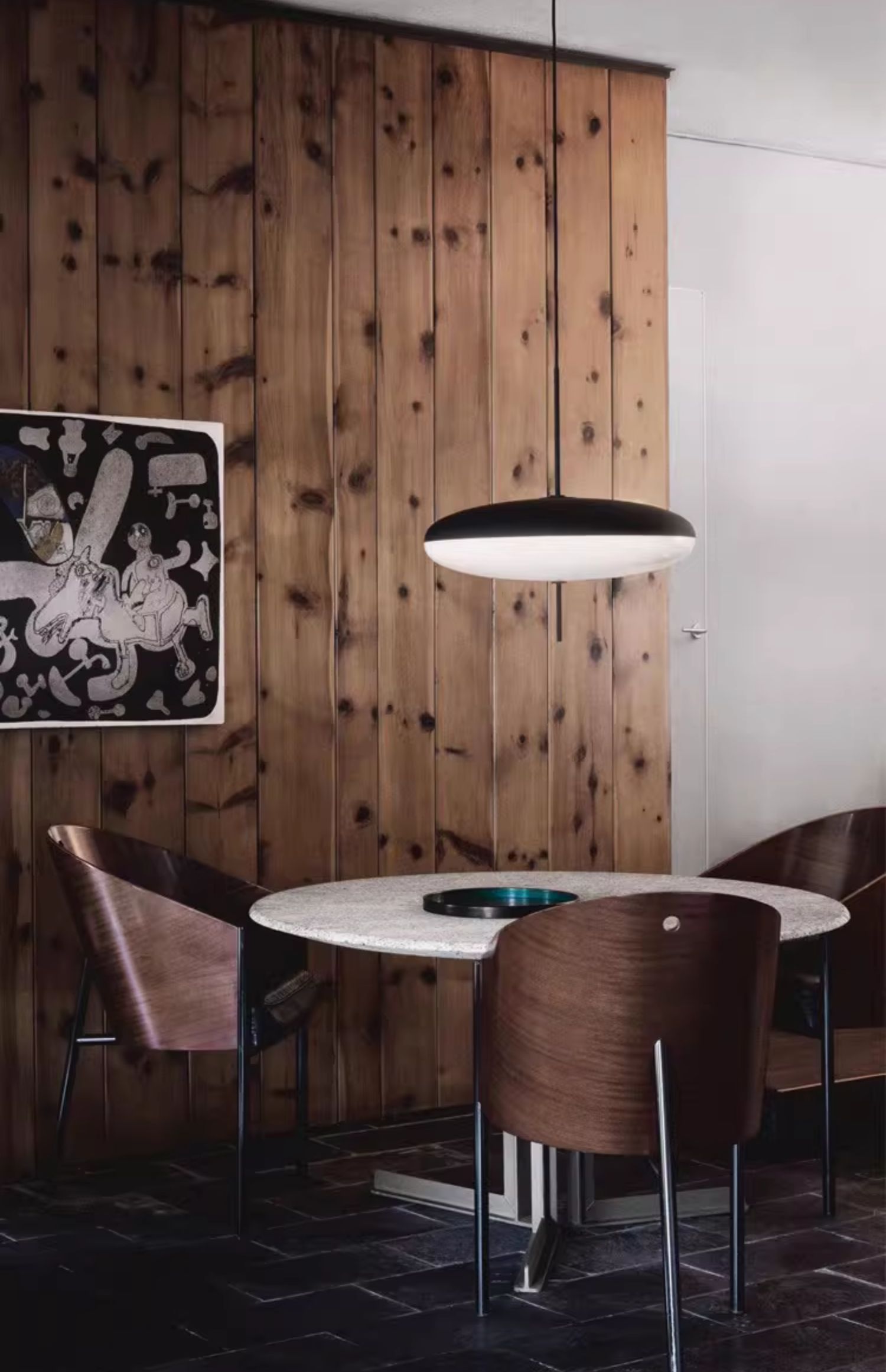 Lustra Pendant Lamp Joined Black-Painted for Living Room - Letslighting