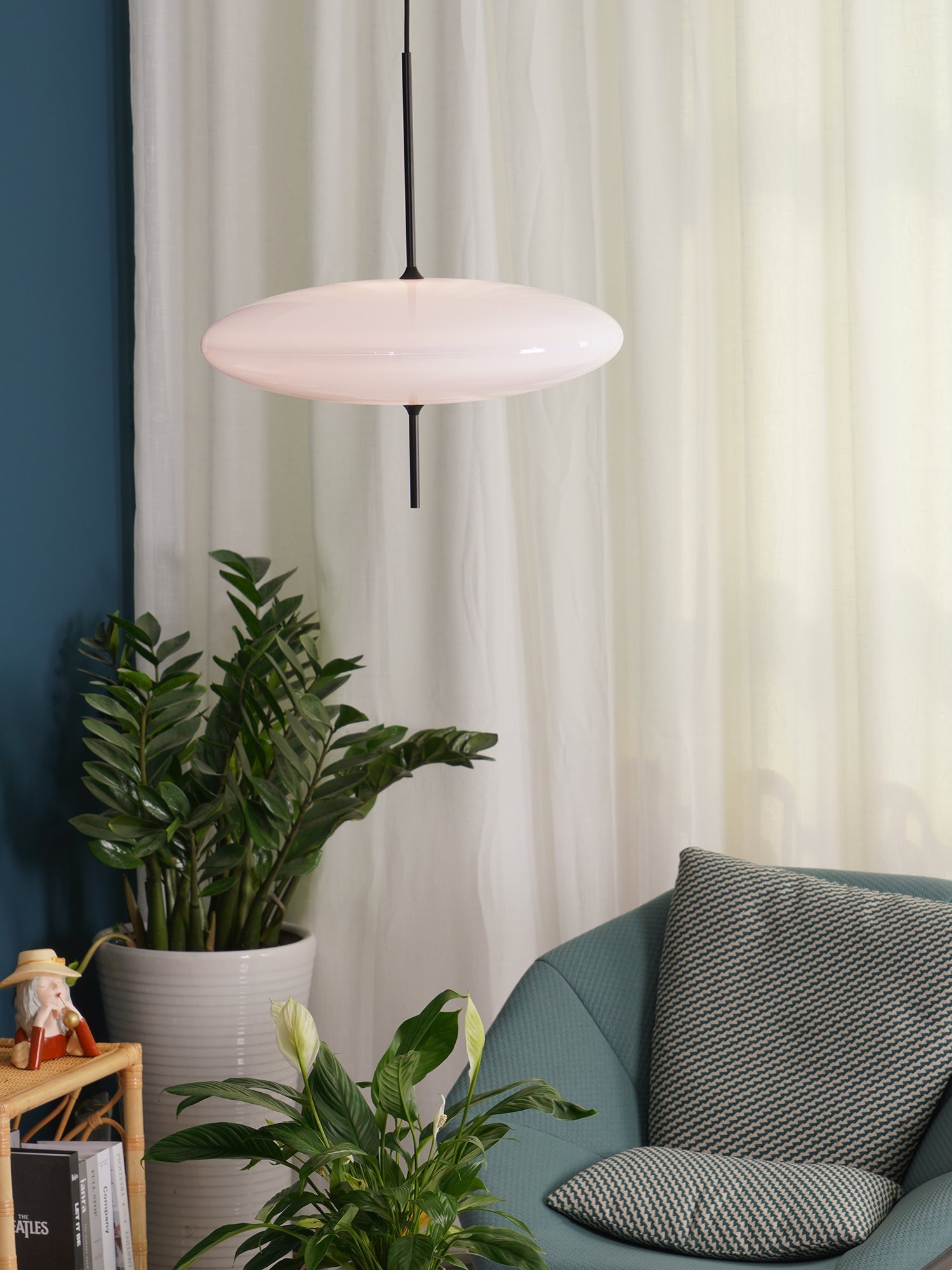 Lustra Pendant Lamp Joined Black-Painted for Living Room - Letslighting