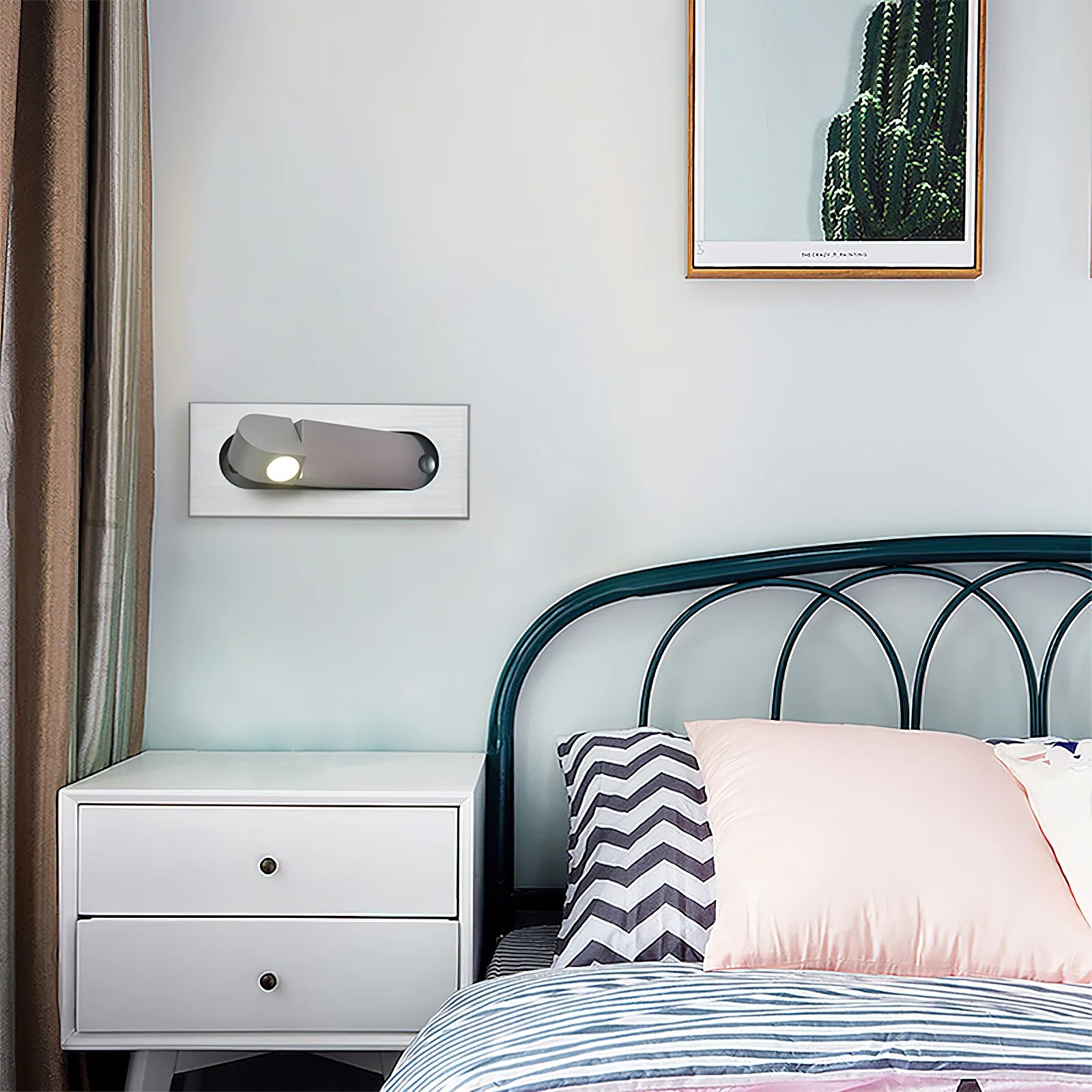Nexex Square Adjustable Bedside Reading Wall Light - Letslighting