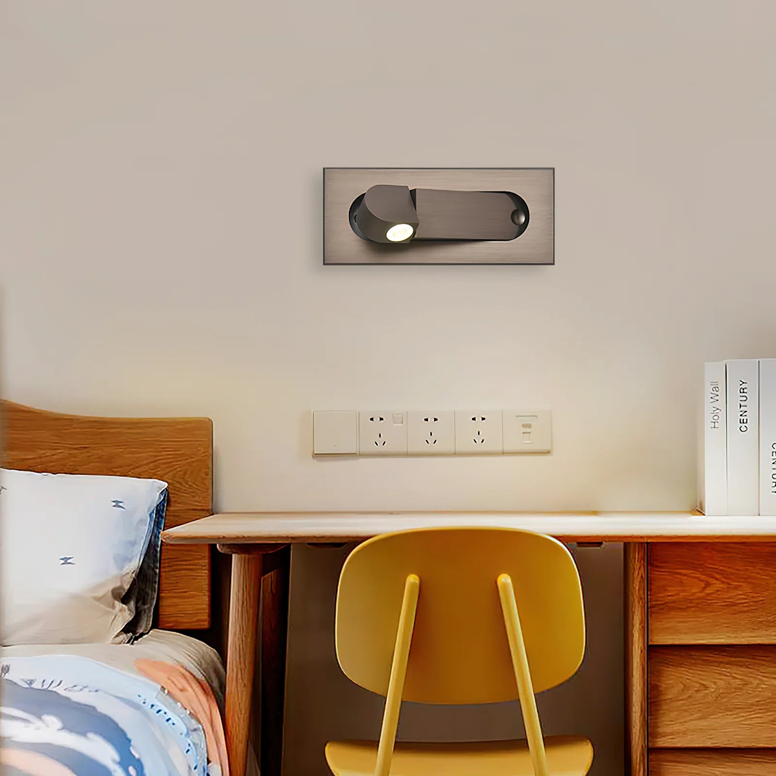 Nexex Square Adjustable Bedside Reading Wall Light - Letslighting