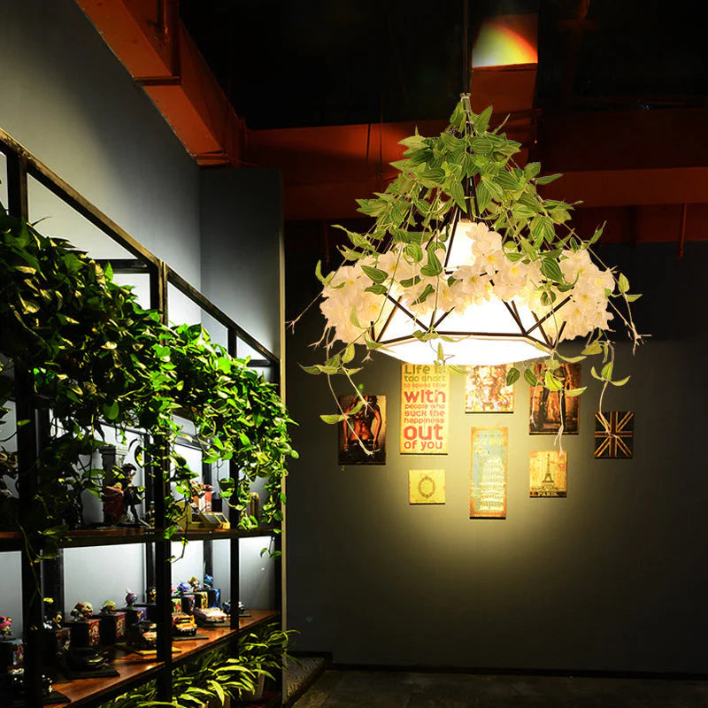 Nest Modern Flowers LED Pendant Light Metal Living Room