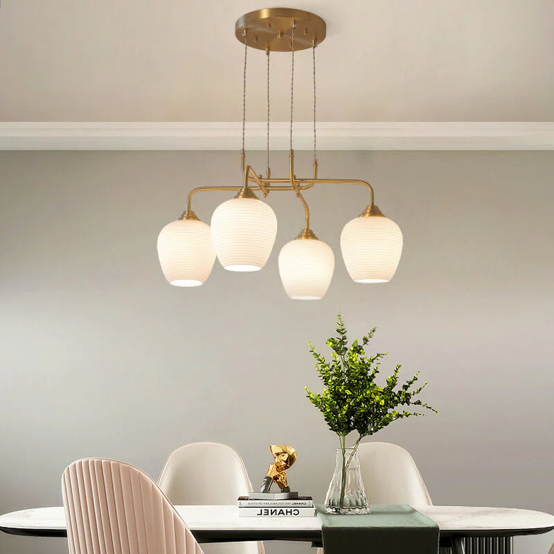 Valentina Morden LED Chandelier Golden Living Room - Letslighting