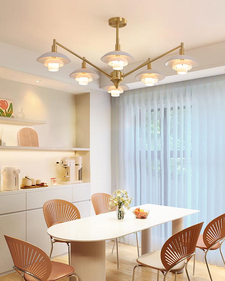 Alora Chandelier Copper Nordic Layers - Letslighting