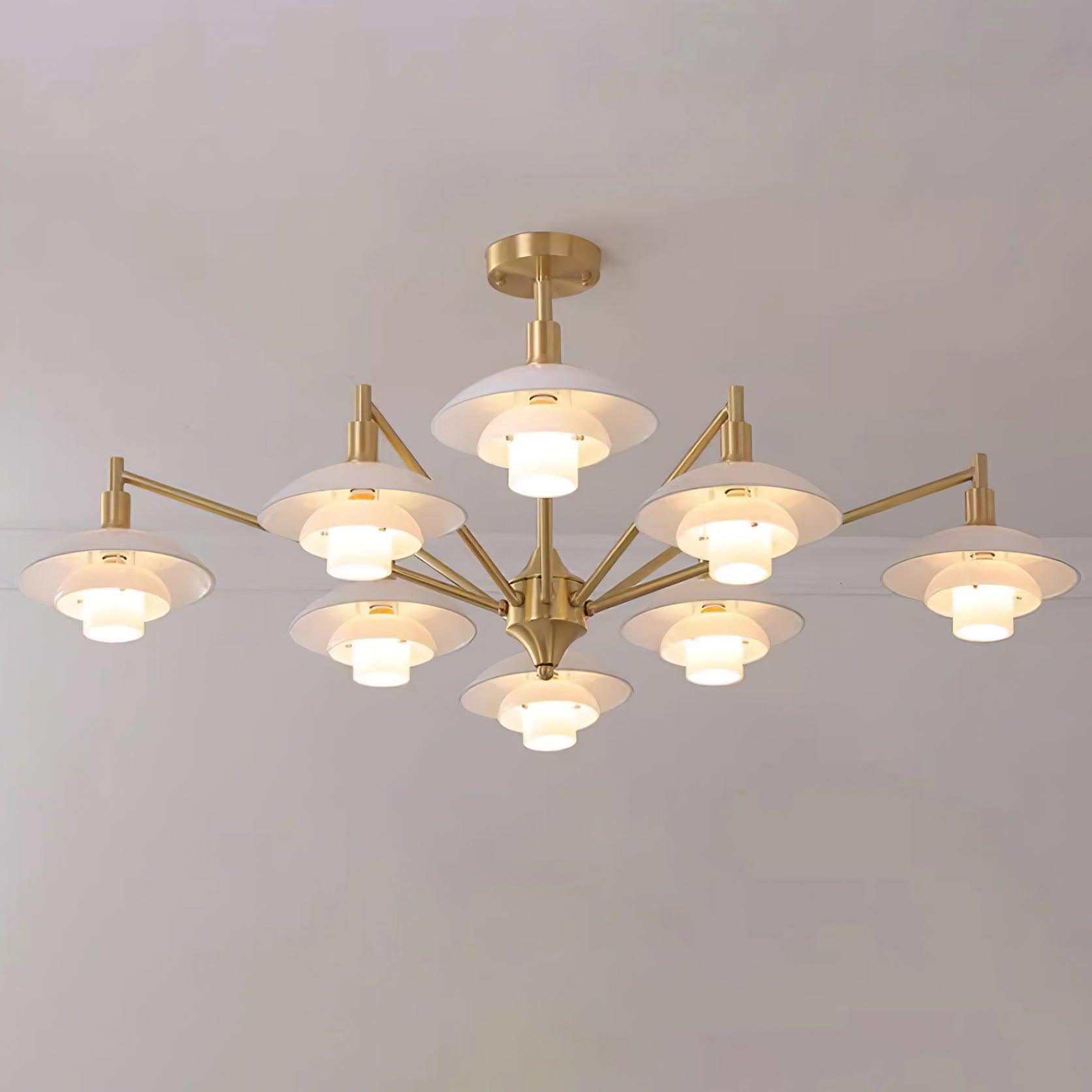 Alora Chandelier Copper Nordic Layers - Letslighting