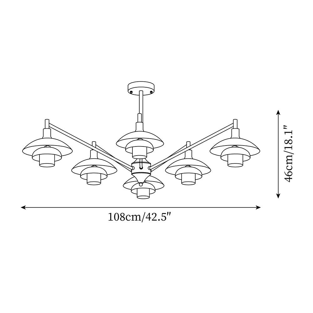 Alora Chandelier Copper Nordic Layers - Letslighting