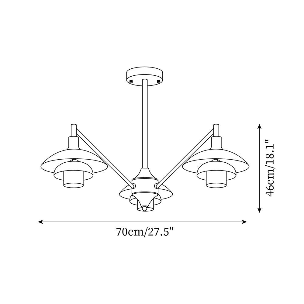 Alora Chandelier Copper Nordic Layers - Letslighting