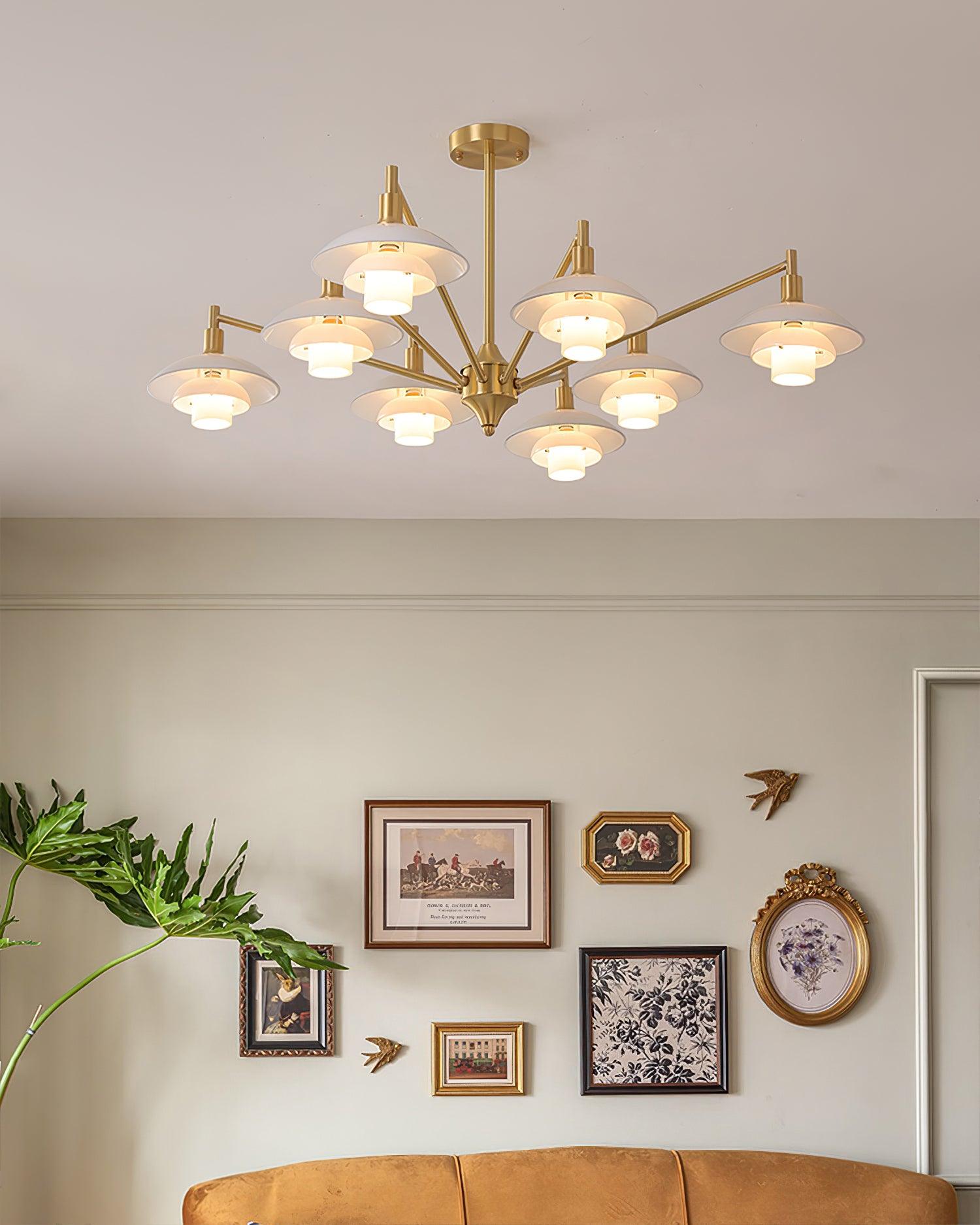 Alora Chandelier Copper Nordic Layers - Letslighting