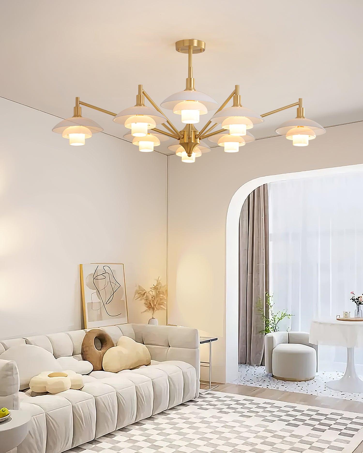 Alora Chandelier Copper Nordic Layers - Letslighting