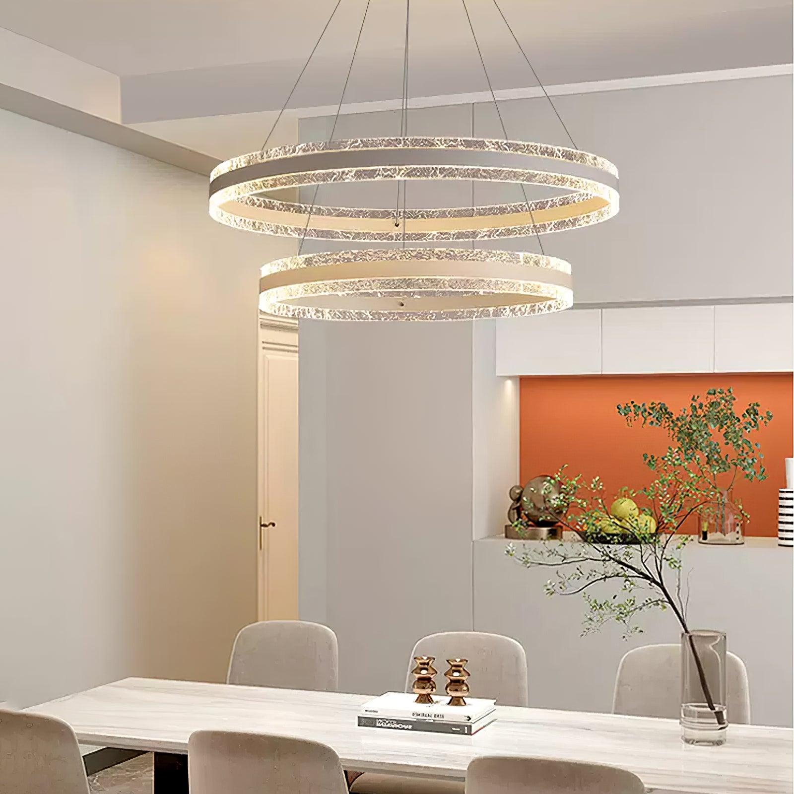 Lustra Pendant Lamp Modern LED Circle Rings - Letslighting