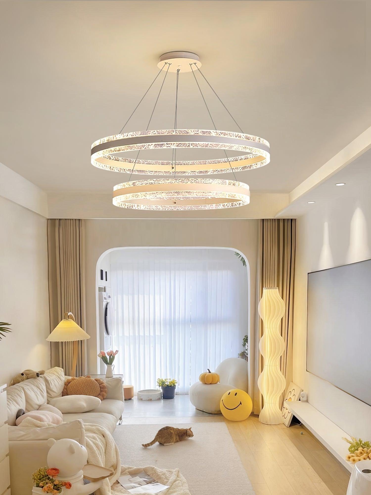 Lustra Pendant Lamp Modern LED Circle Rings - Letslighting