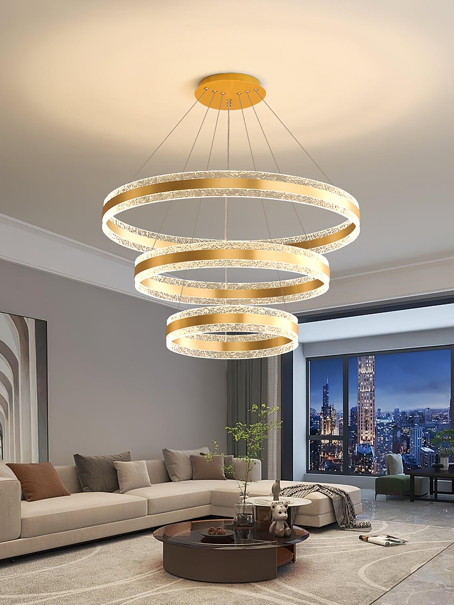 Lustra Pendant Lamp Modern LED Circle Rings - Letslighting