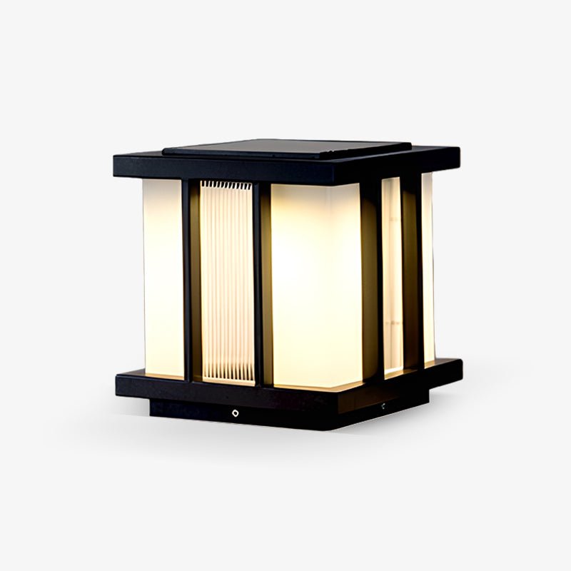 Alraeir Modern Cube Glass Solar Outdoor Light - Letslighting