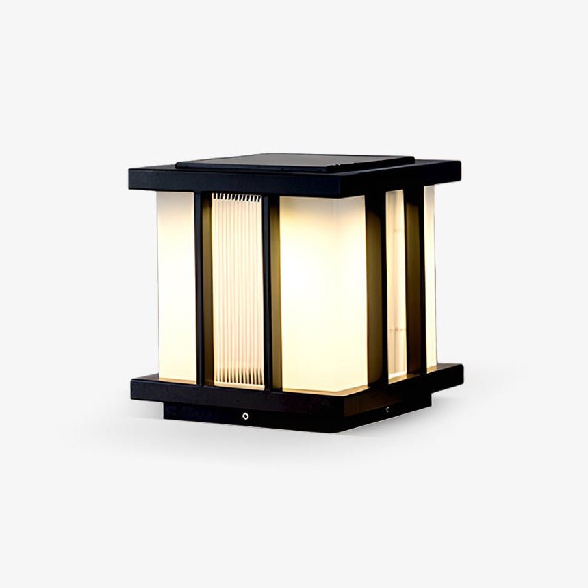 Alraeir Modern Cube Glass Solar Outdoor Light - Letslighting
