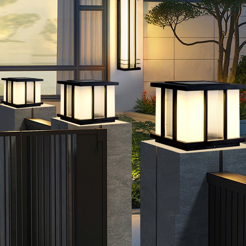 Alraeir Modern Cube Glass Solar Outdoor Light - Letslighting