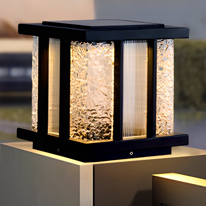 Alraeir Modern Cube Glass Solar Outdoor Light - Letslighting