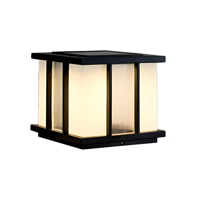 Alraeir Modern Cube Glass Solar Outdoor Light - Letslighting