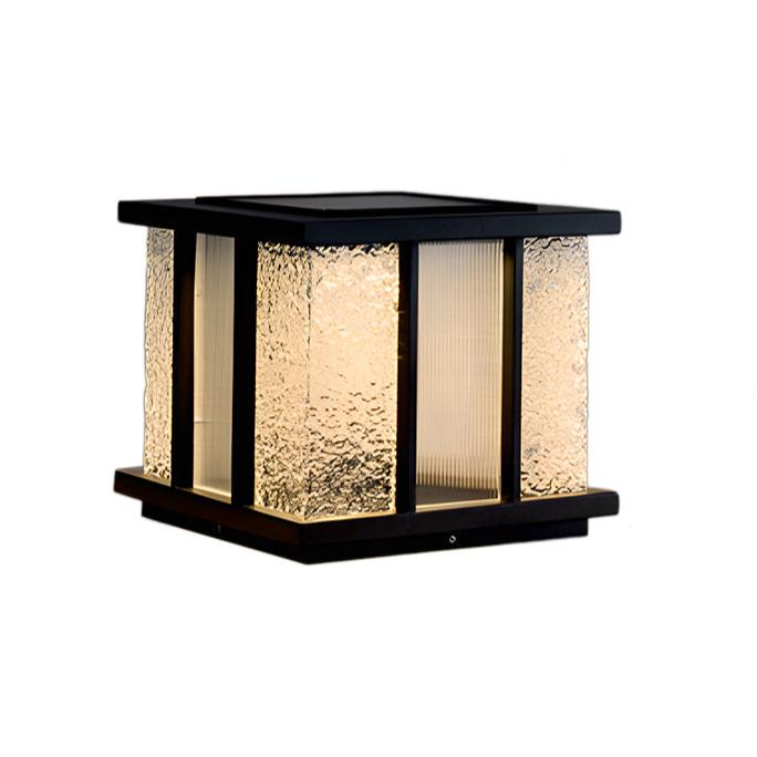 Alraeir Modern Cube Glass Solar Outdoor Light - Letslighting