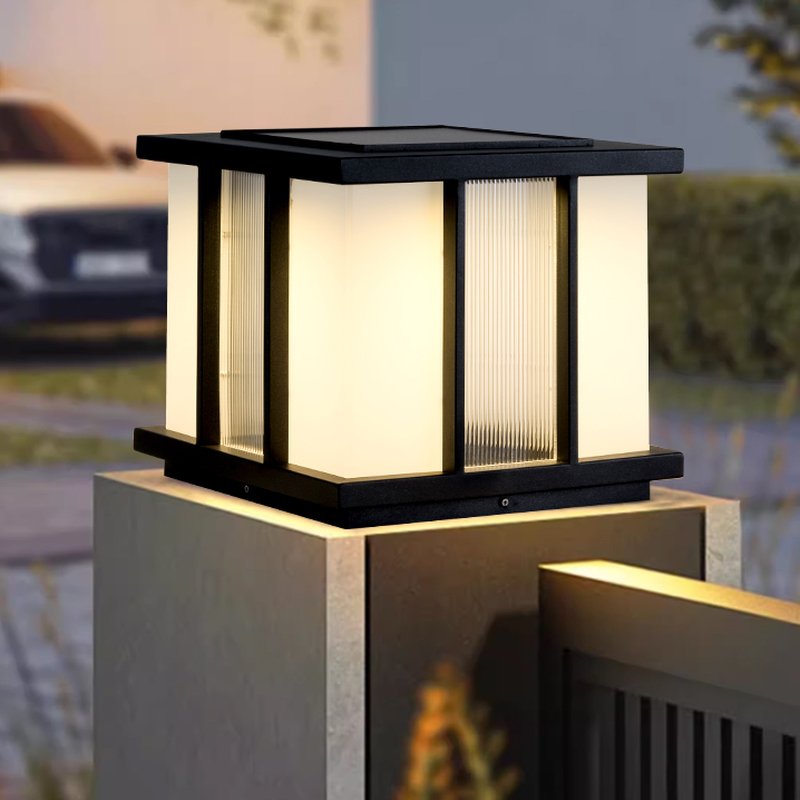 Alraeir Modern Cube Glass Solar Outdoor Light - Letslighting