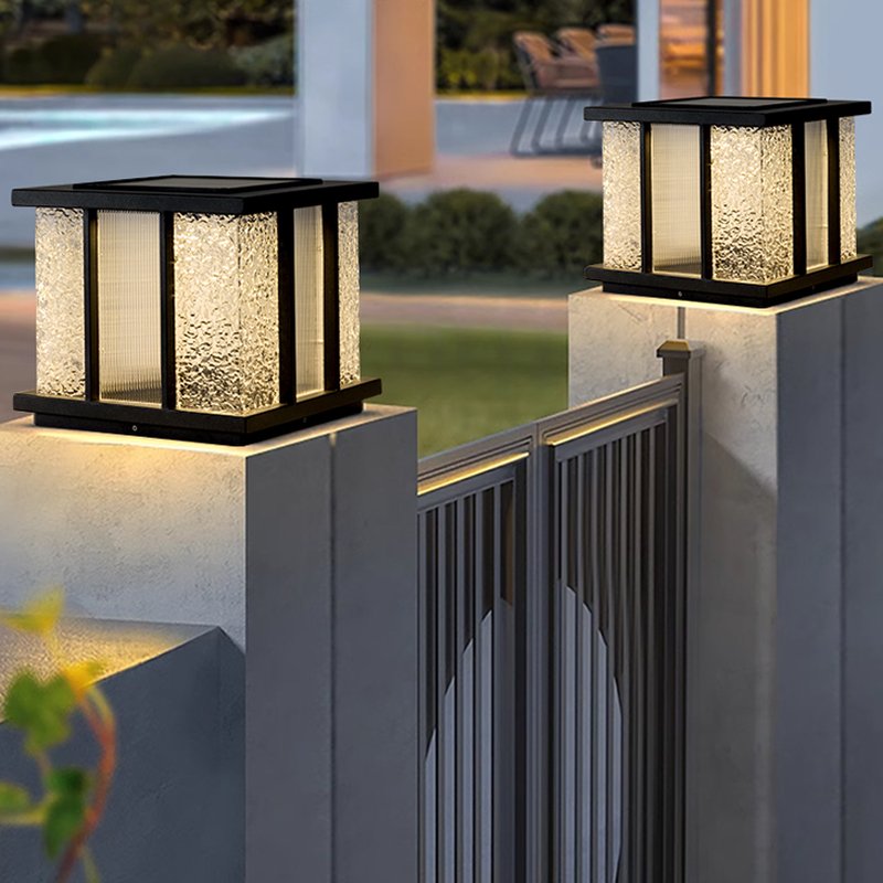 Alraeir Modern Cube Glass Solar Outdoor Light - Letslighting