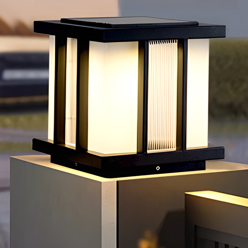 Alraeir Modern Cube Glass Solar Outdoor Light - Letslighting