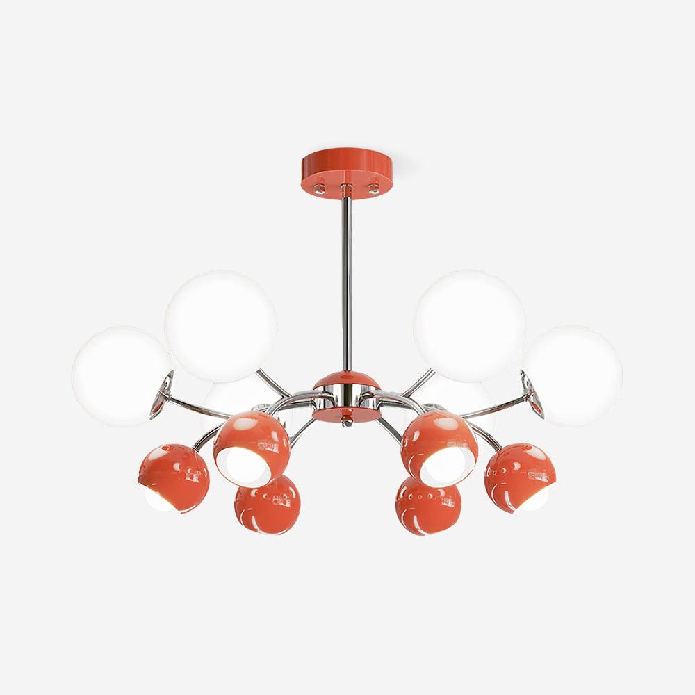Chandelier Glass Dome Petal Shades Minimalist Ambient Glow - Letslighting