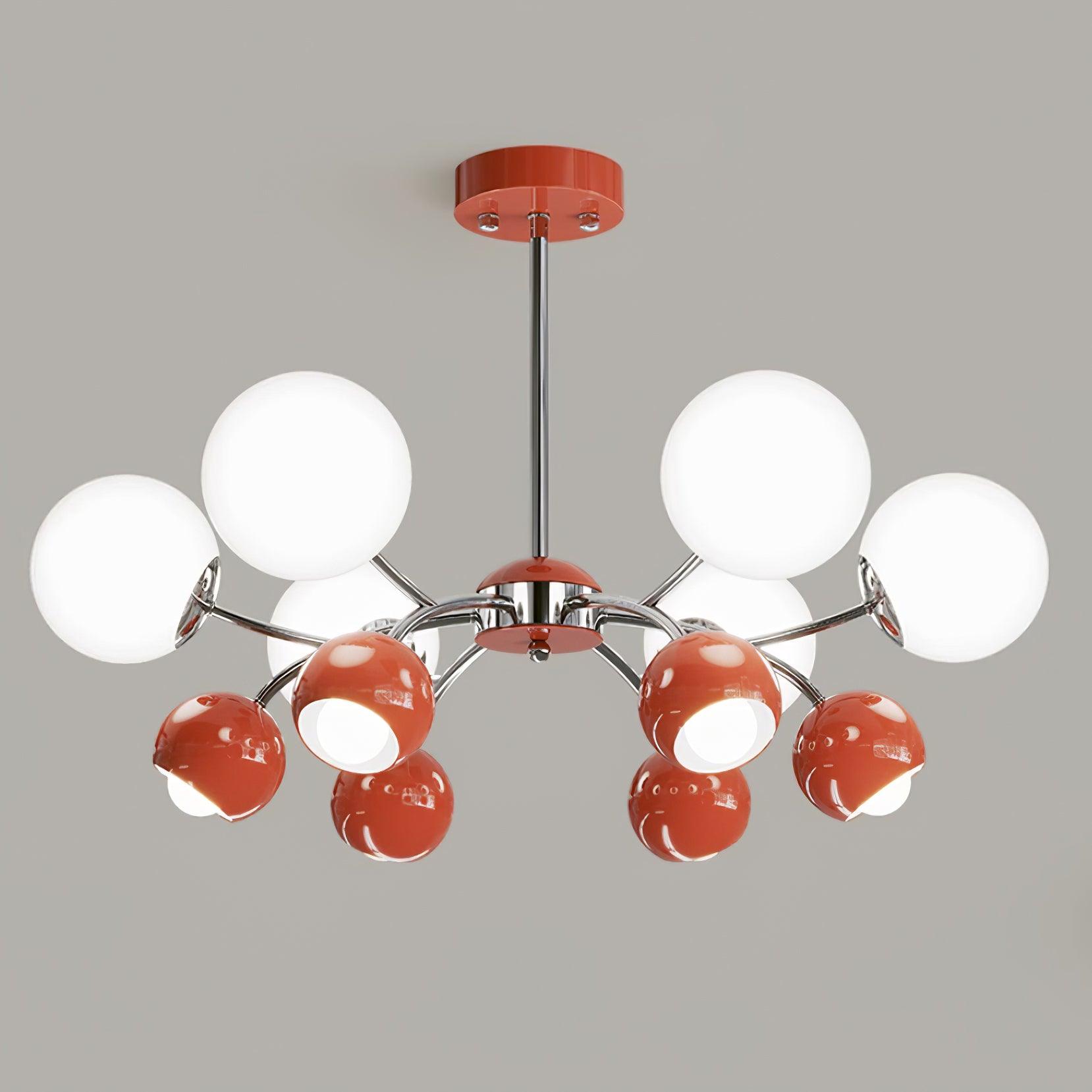 Chandelier Glass Dome Petal Shades Minimalist Ambient Glow - Letslighting