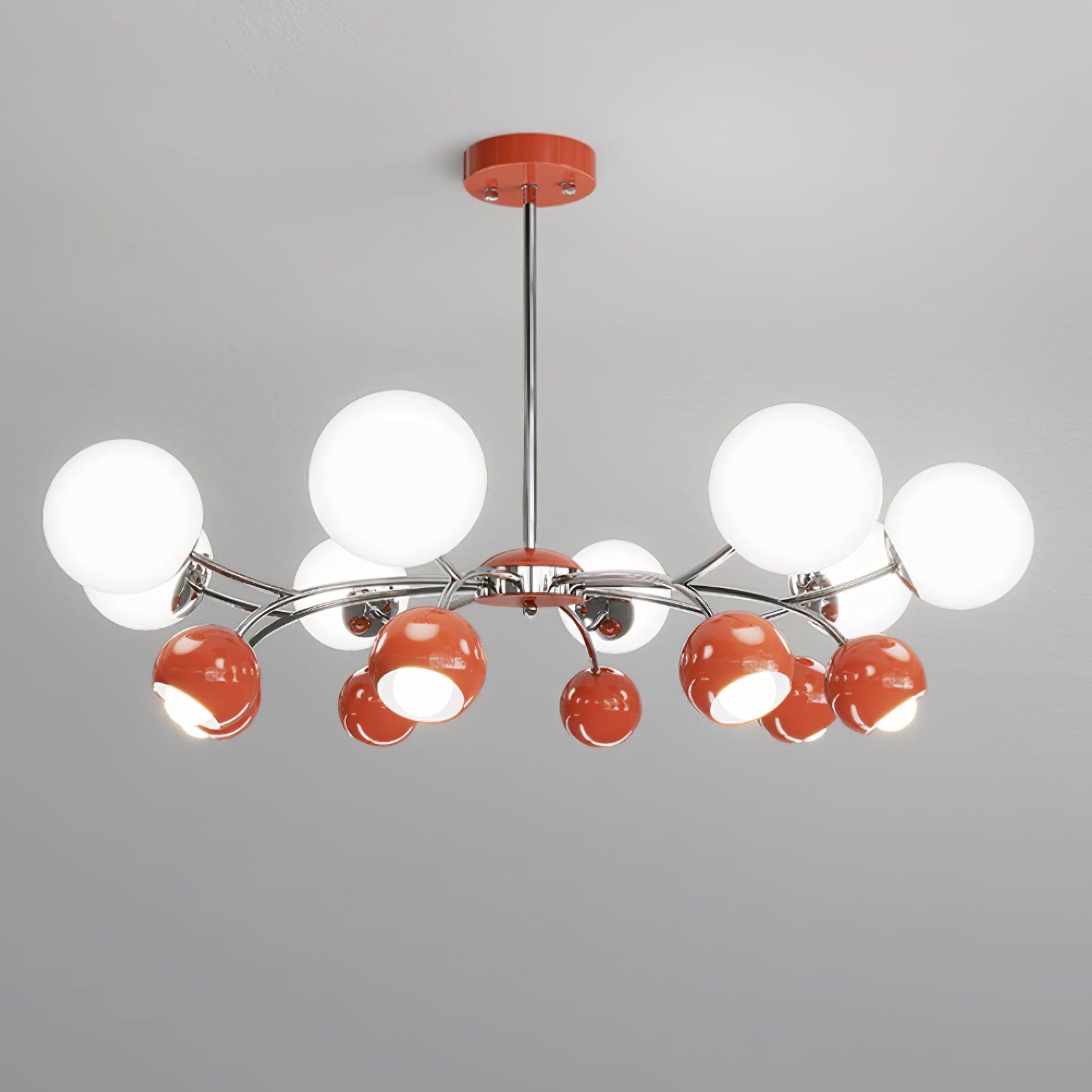 Chandelier Glass Dome Petal Shades Minimalist Ambient Glow - Letslighting